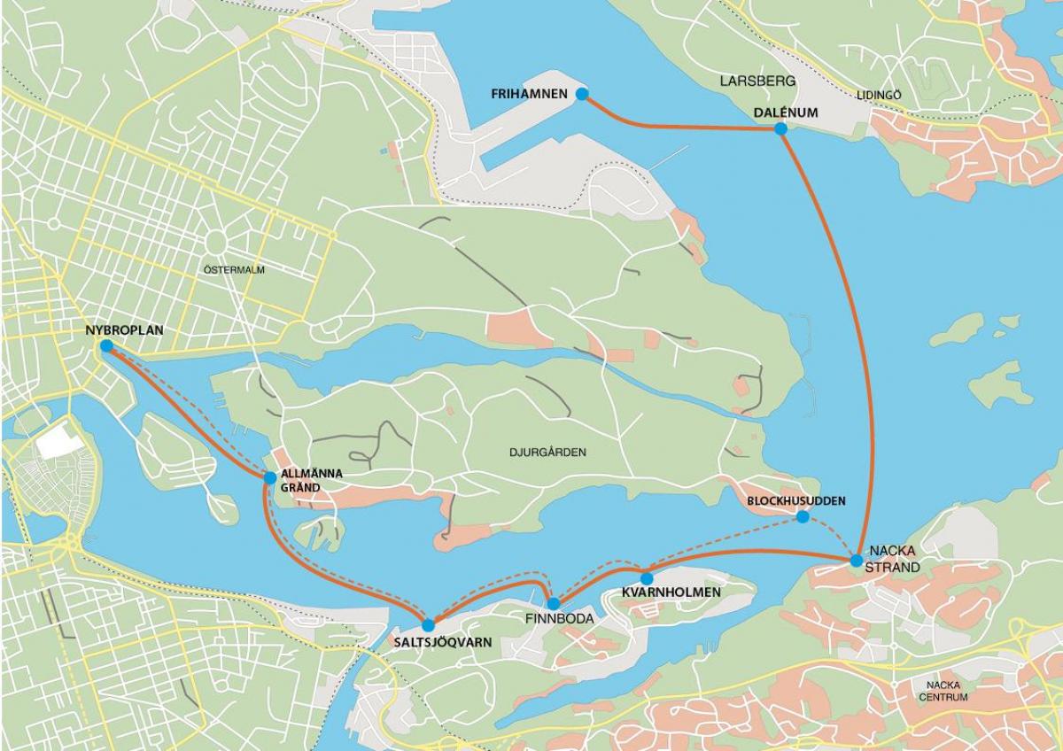 bản đồ của frihamnen Stockholm