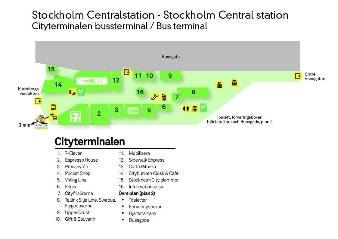 arlanda thể hiện bản đồ đường