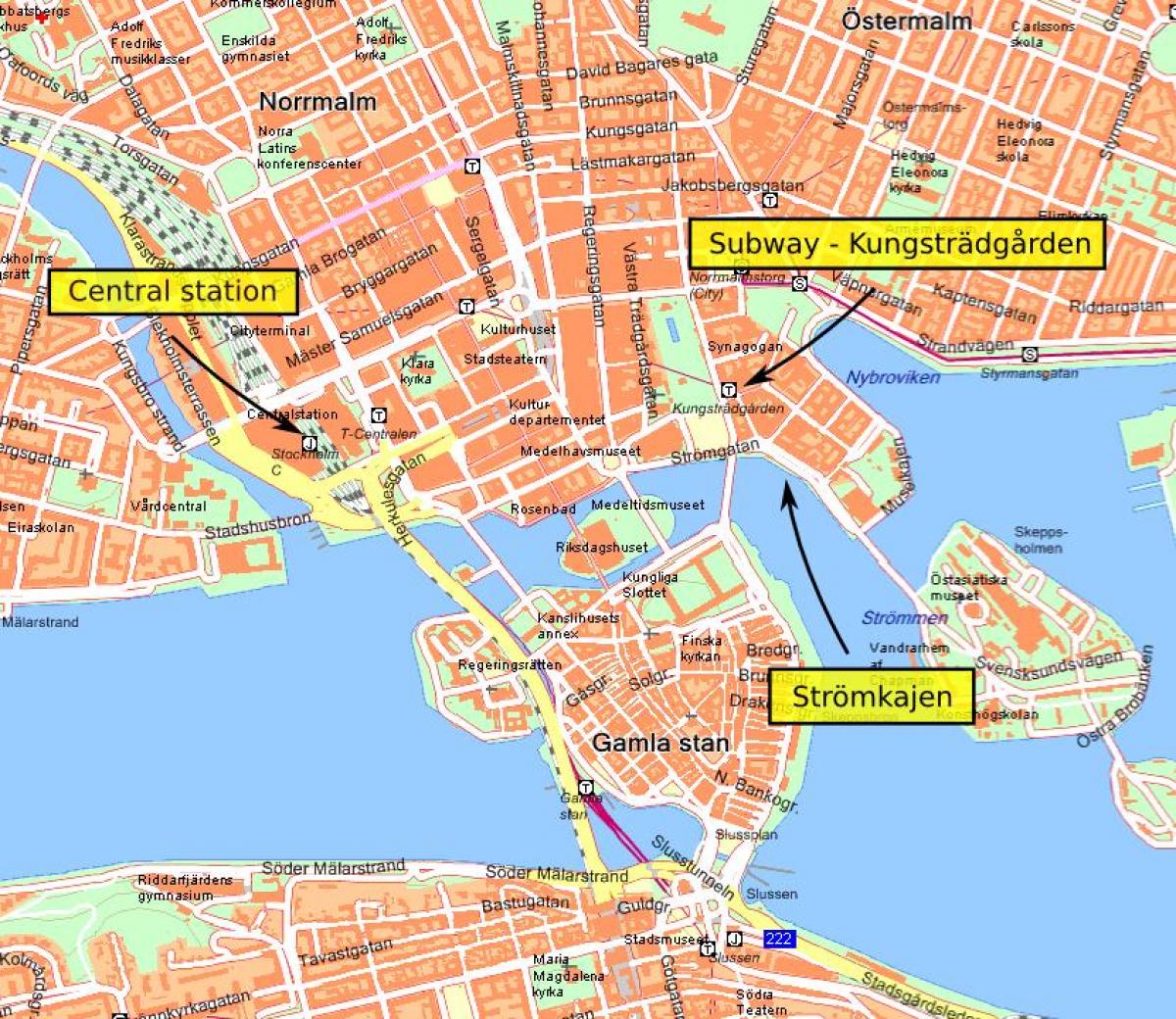 Trung tâm Stockholm bản đồ