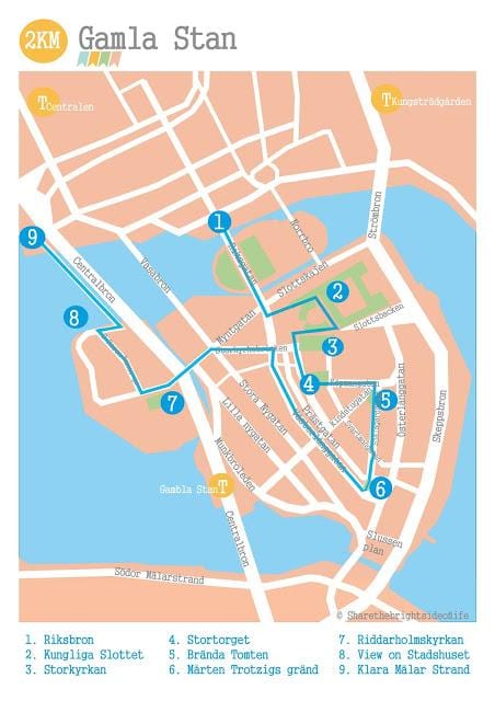 Stockholm gamla stan bản đồ