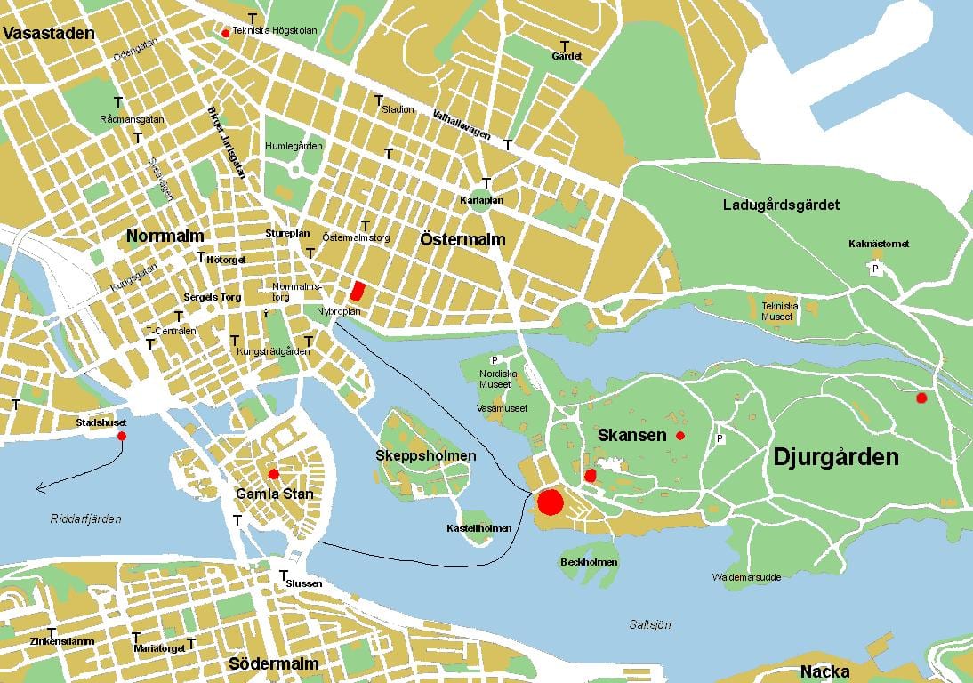 gamla stan Stockholm bản đồ