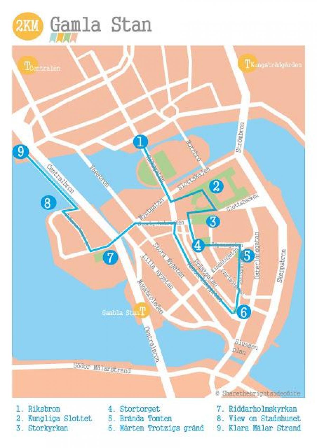 Stockholm gamla stan bản đồ