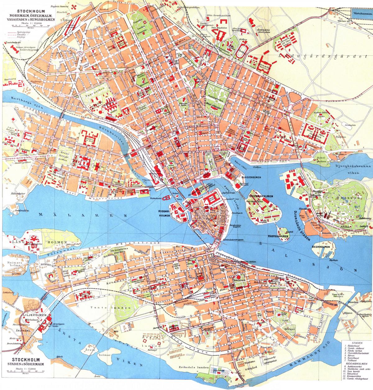 bản đồ của kungsholmen Stockholm