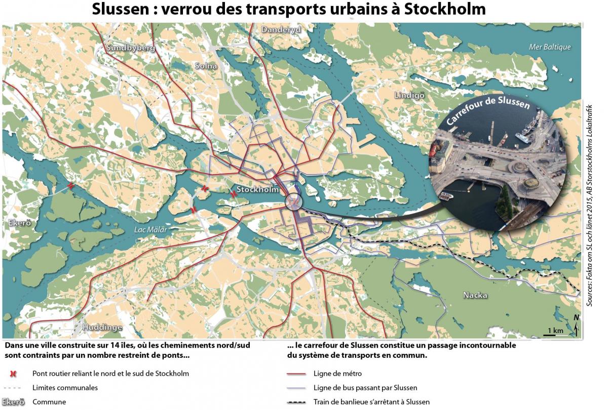 bản đồ của slussen Stockholm
