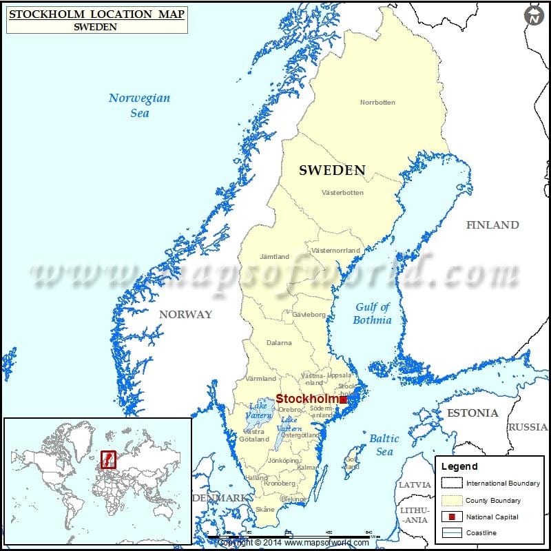 Stockholm trong bản đồ thế giới