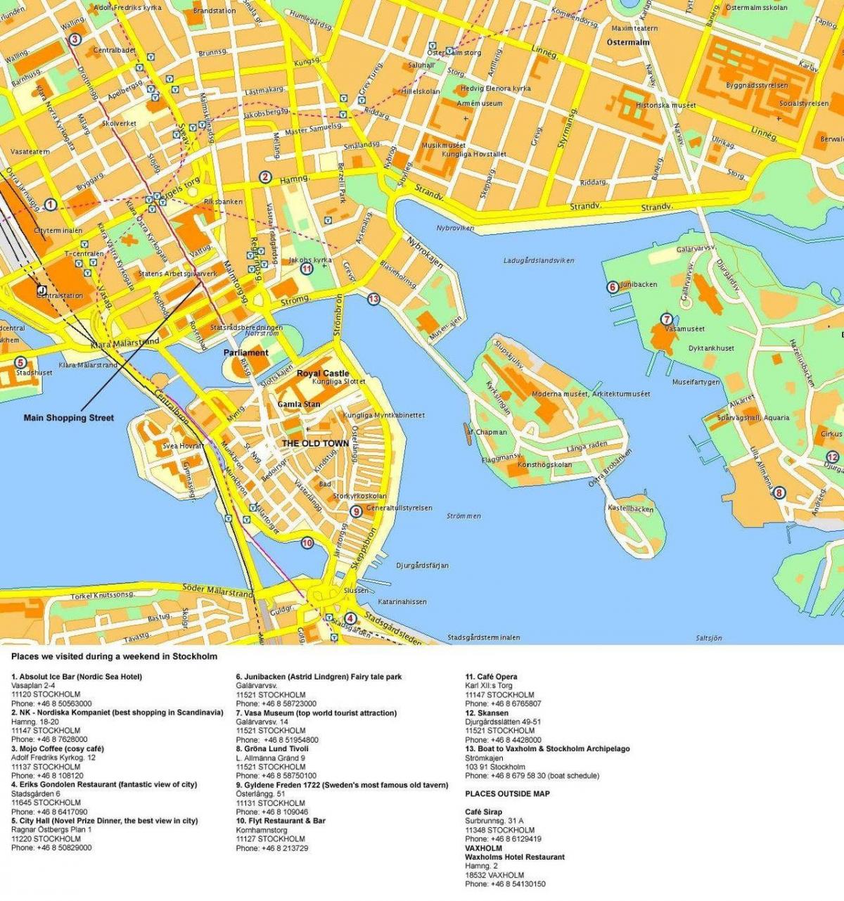 bản đồ của Stockholm bến du thuyền