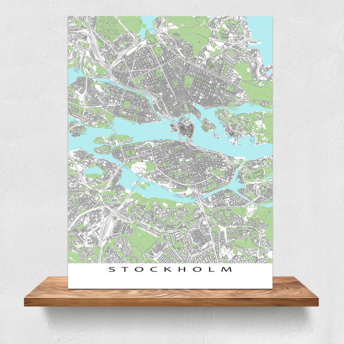 bản đồ của Stockholm in bản đồ