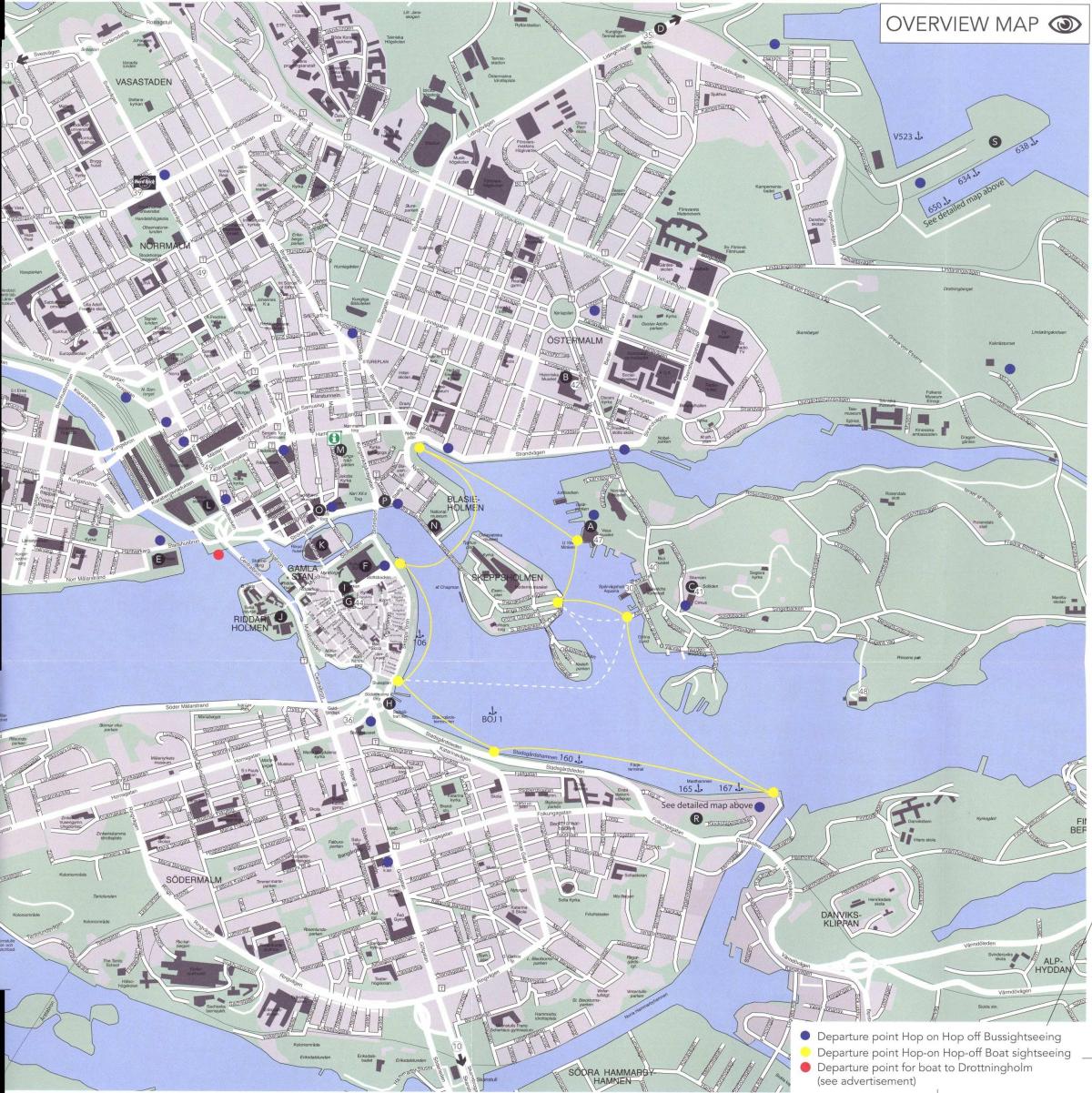 bản đồ của Stockholm trung tâm
