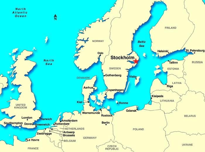 Stockholm bản đồ châu âu
