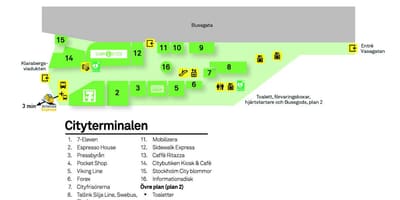 Arlanda thể hiện bản đồ đường