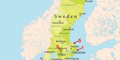 Bản đồ của Stockholm bãi biển