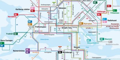 Stockholm xe buýt bản đồ