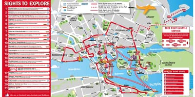 Stockholm ngắm cảnh bản đồ