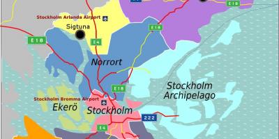 Bản đồ của Stockholm county