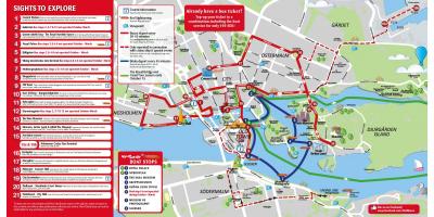 Stockholm xe màu đỏ bản đồ