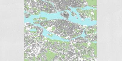 Bản đồ của Stockholm in bản đồ