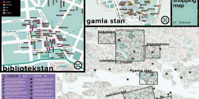 Bản đồ của Stockholm mua sắm