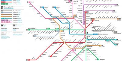 Tàu điện ngầm bản đồ ở Stockholm