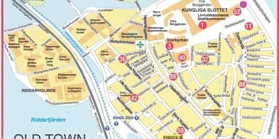 Bản đồ của old town Thụy điển