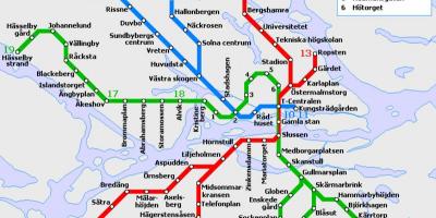 Stockholm t tàu điện ngầm bản đồ