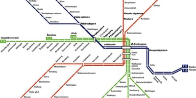 T trung tâm Stockholm bản đồ