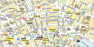 Bản đồ của trung tâm Stockholm