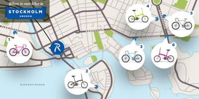 Stockholm xe đạp thành phố bản đồ