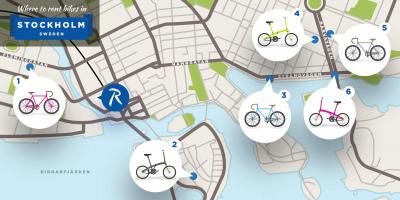 Stockholm xe đạp thành phố bản đồ